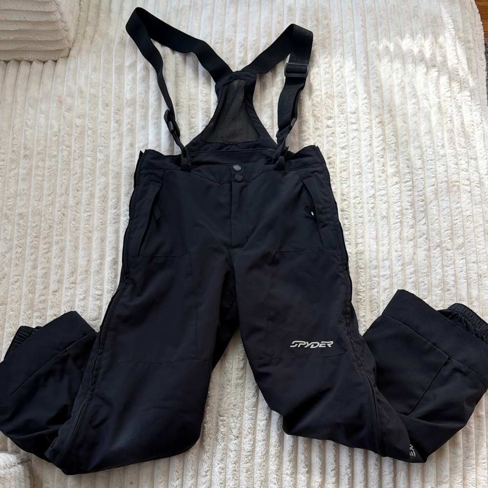 🚨Spyder🚨 Black Insulated Ski Bibs with Adjustable Straps